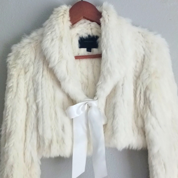 Vero Moda- Nordstrom Cropped sweater 100% rabbit fur - Picture 2 of 4